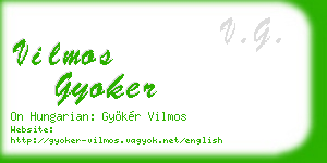 vilmos gyoker business card